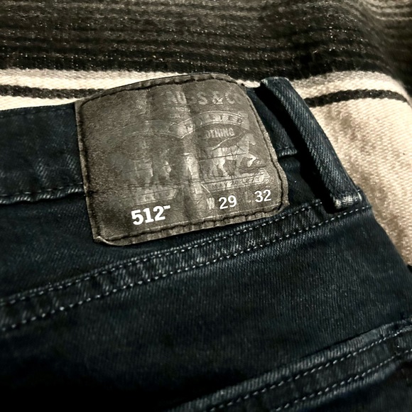 Levi’s 512 Slim-Fit Tapered Hunters Moon Dark Blue denim jeans - 29W x 32L - Picture 4 of 8